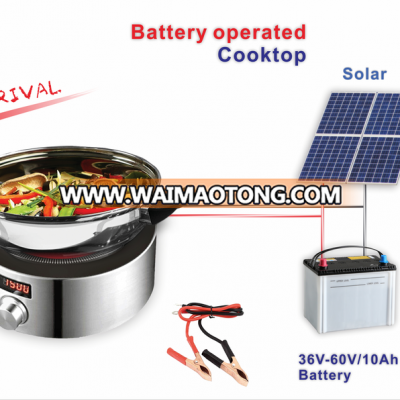 Solar panel induction cooktop DC solar cooktop from China factory cheap price