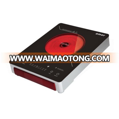 China Factory Promotion Hot Sale CE CB Certificated Infrared Induction Cooker 220V 2000W Electric Countertop Cookplate Heater