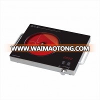 Portable Infrared Cooktop Electric Ceramic Digital Hot Plate with Black Glass